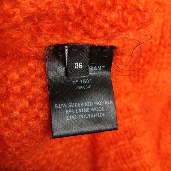 Isabel Marant Ivah Sweater Wool Mohair in Poppy Orange 36 US 4 - Picture 10 of 10